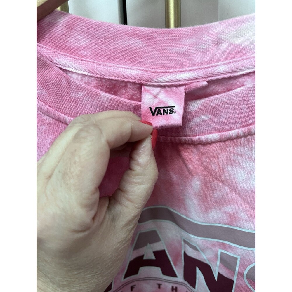 Vans Pink Tie-Dye Crewneck Sweatshirt - Picture 2 of 6
